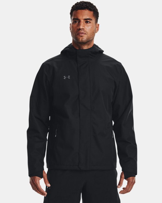 Men's UA Stormproof Lined Rain Jacket, Black, pdpMainDesktop image number 0